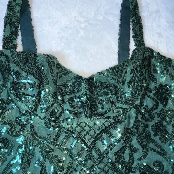 🇺🇦Lace  Cocktail dress Dark Green Exclusive - Picture 4 of 11
